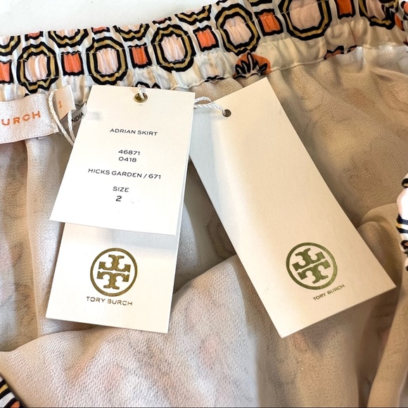 Tory Burch Adrian Silk Blend Skirt Sz 2 - Picture 7 of 13